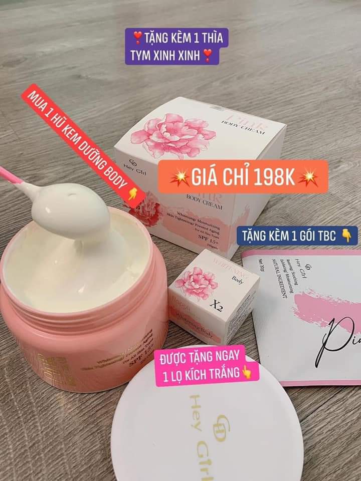 Kem Body Dưỡng Trắng Chống Nắng Pink - Không hồi tone