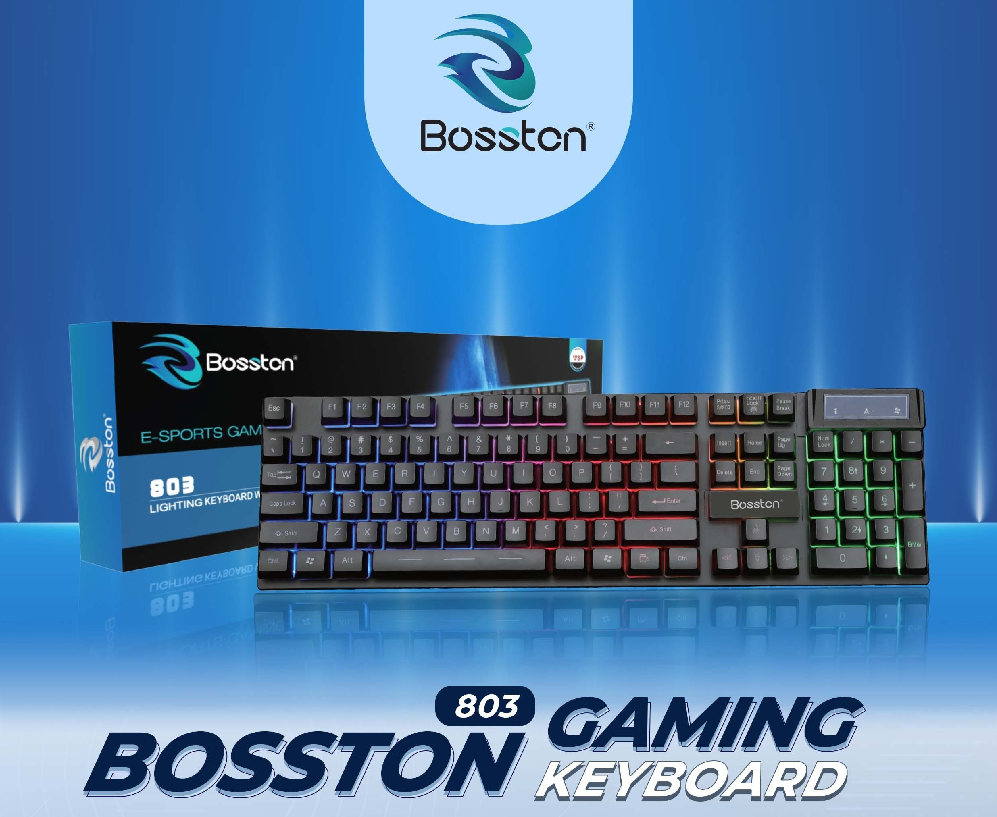 Bàn phím gaming có dây Bosston 803 có Led / Bàn phím giả cơ chơi game K803