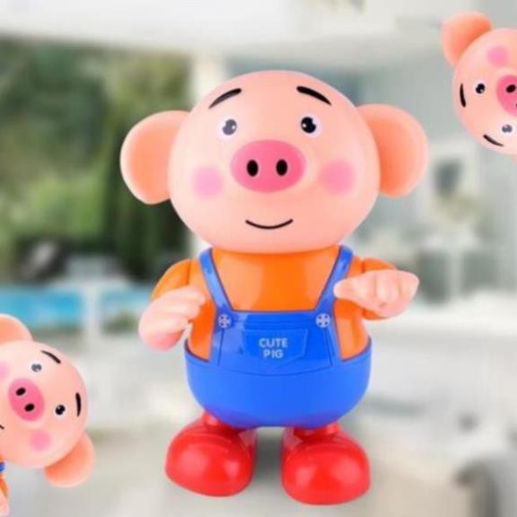 Đồ chơi chú heo Pegpa Pig biết nhảy biết hát, lợn thông minh biết nhảy biết hát có đèn