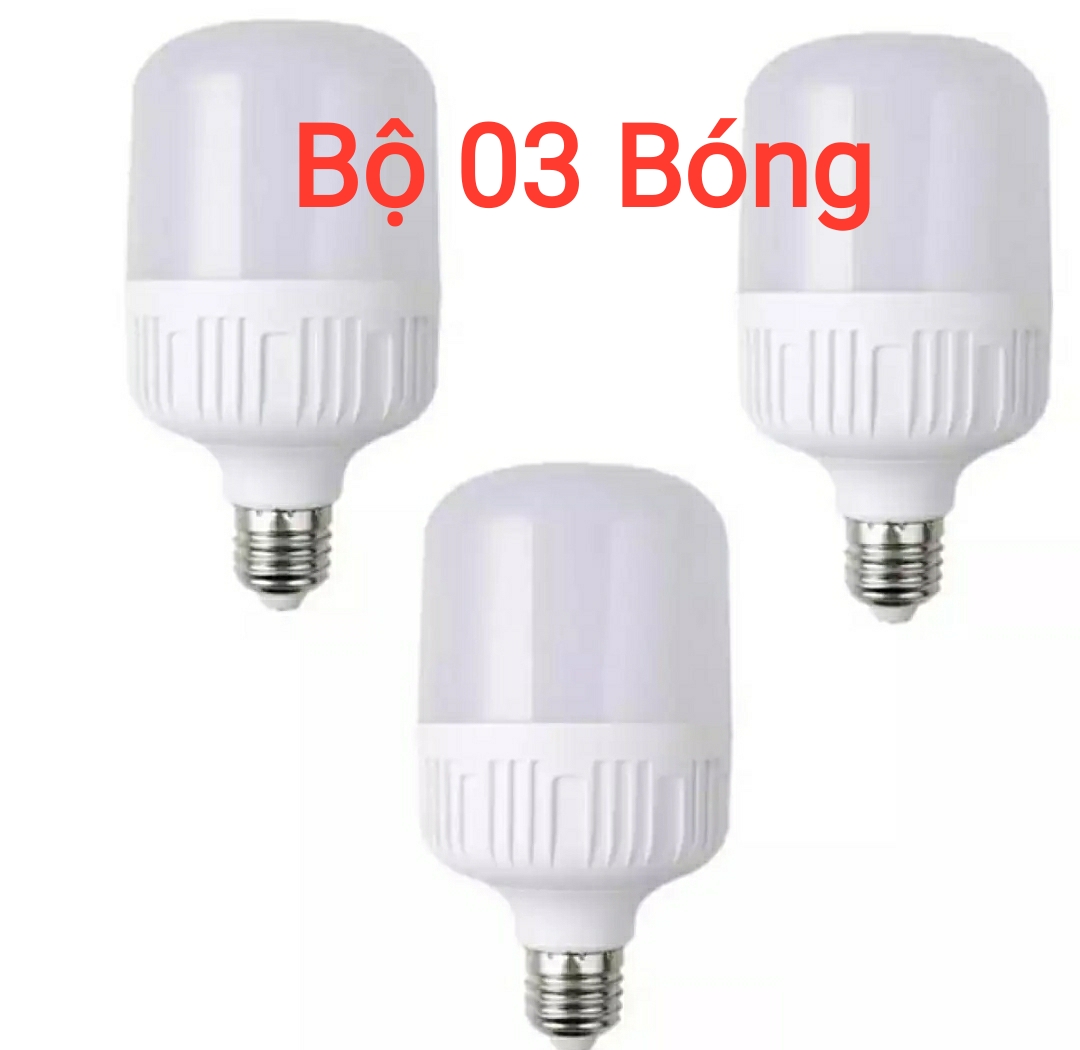 Bộ 3 bóng đèn led cao cấp 20W ánh sáng trắng - Siêu sáng - Siêu tiết kiệm điện.