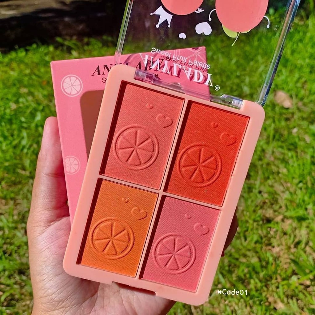 Phấn ám hồng 4 ô anylady orange blusher thái lan