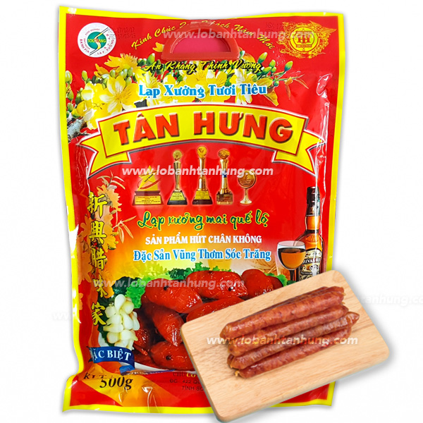 Lạp Xưởng Mai Quế Lộ Tân Hưng Túi 500g