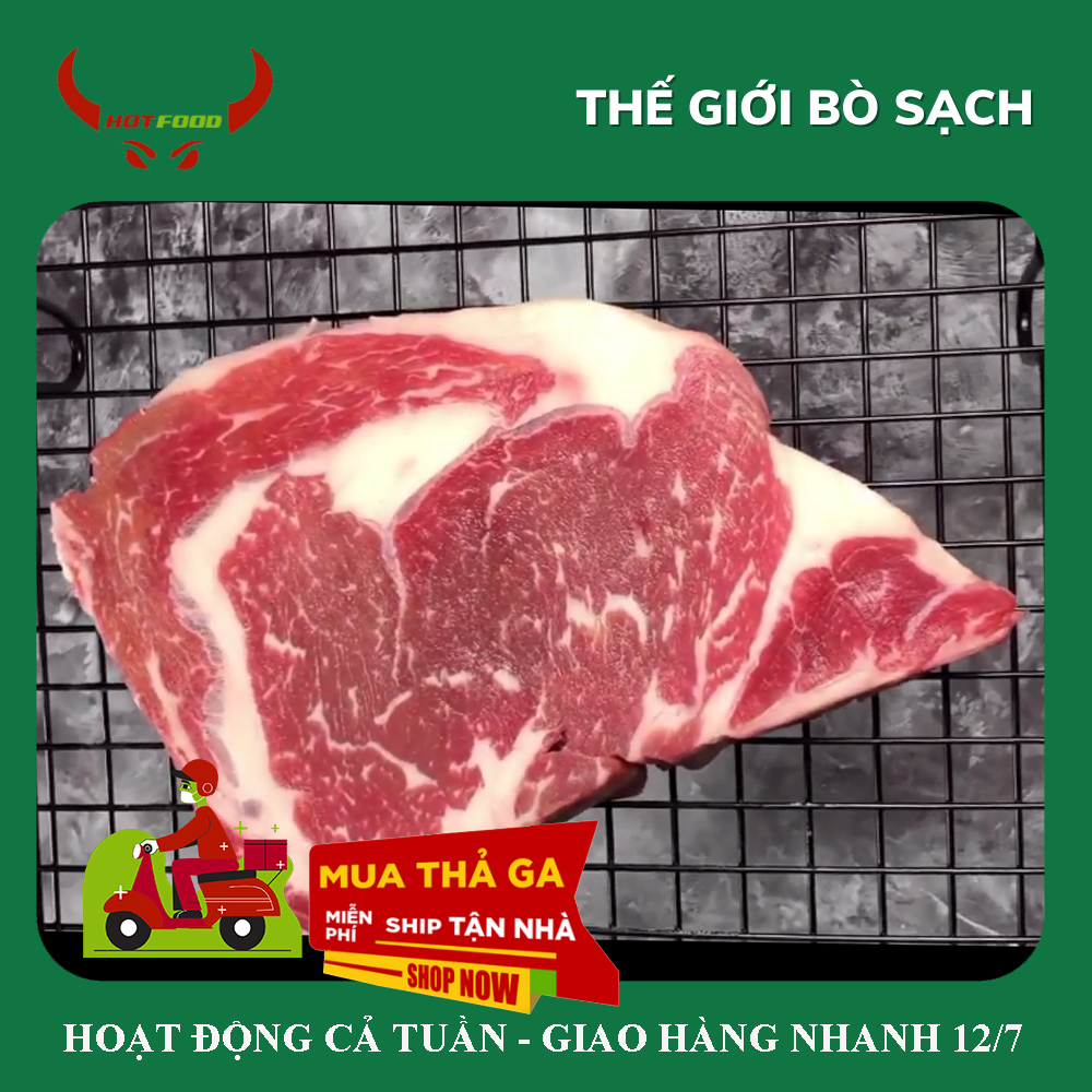 Ribeye bò mỹ steak - đầu thăn ngoại bò mỹ - beefsteak, chiên, xào, nướng,.. - 1kg - giao nhanh hcm