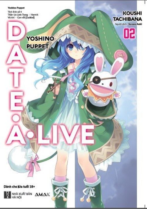 Sách date a live - tập 2 - tái bản 2023 - light novel - amak