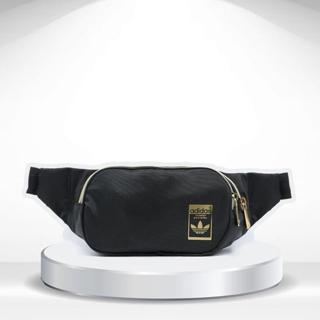 Túi đeo chéo Adidas GF3200 Waist Bag Black đựng điện thoại, bóp và đồ dùng cá nhân