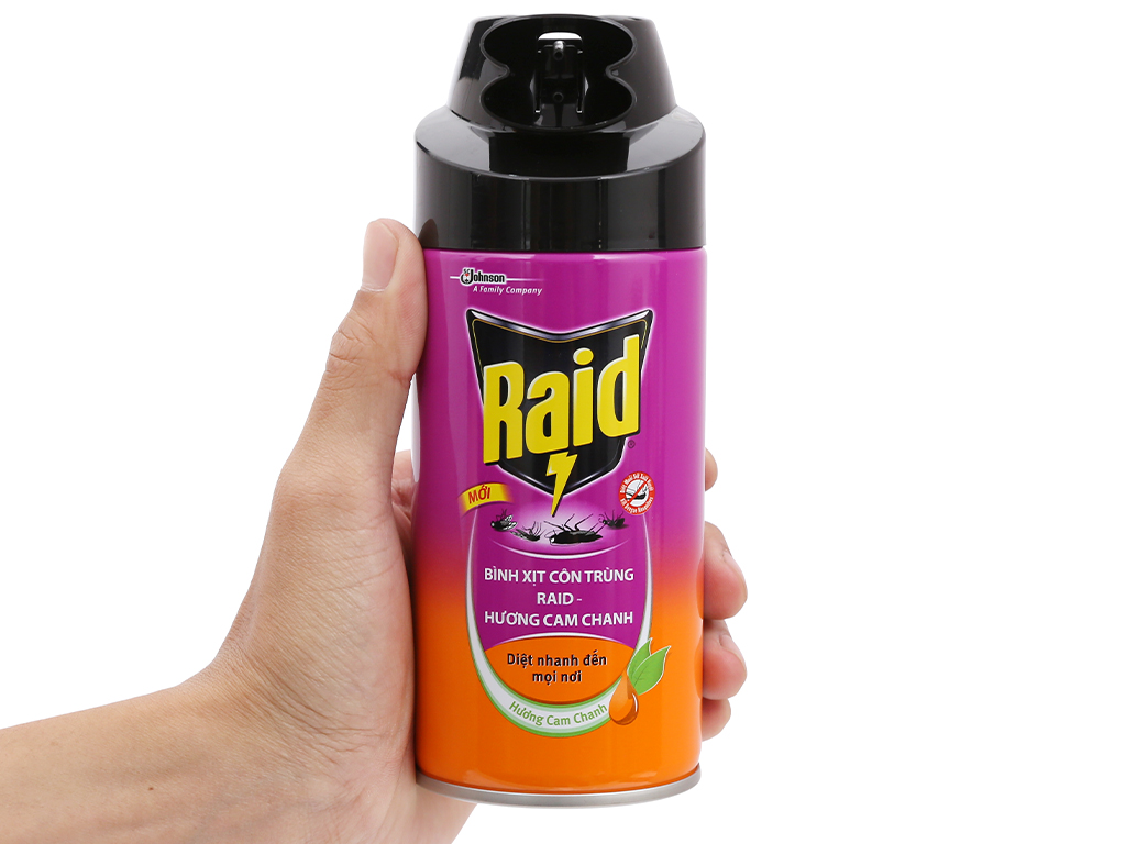 Bình xịt côn trùng Raid 300ml chai nhỏ, bình xịt kiến gián