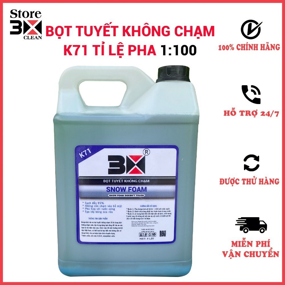 Bọt tuyết rửa xe không chạm cao cấp 3x k71