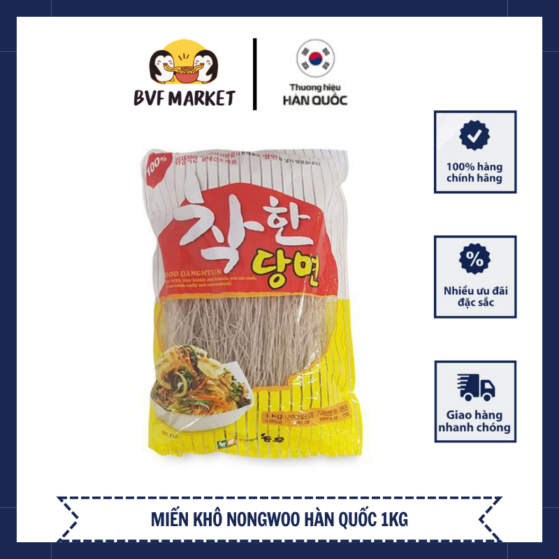 Miến khô khoai lang Nongwoo hàn quốc 1kg