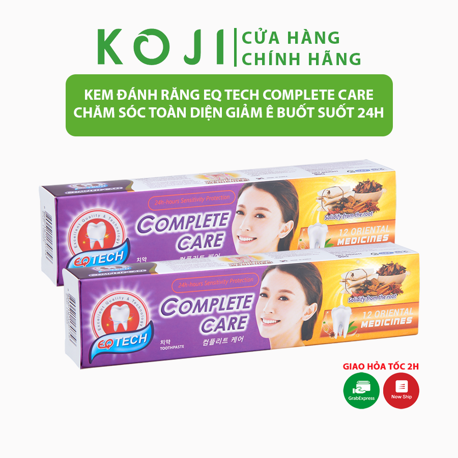 Kem đánh răng giảm ê buốt EQ Tech Complete Care giảm ê buốt suốt 24h cho hàm răng hết ê buốt trắng khỏe toàn diện