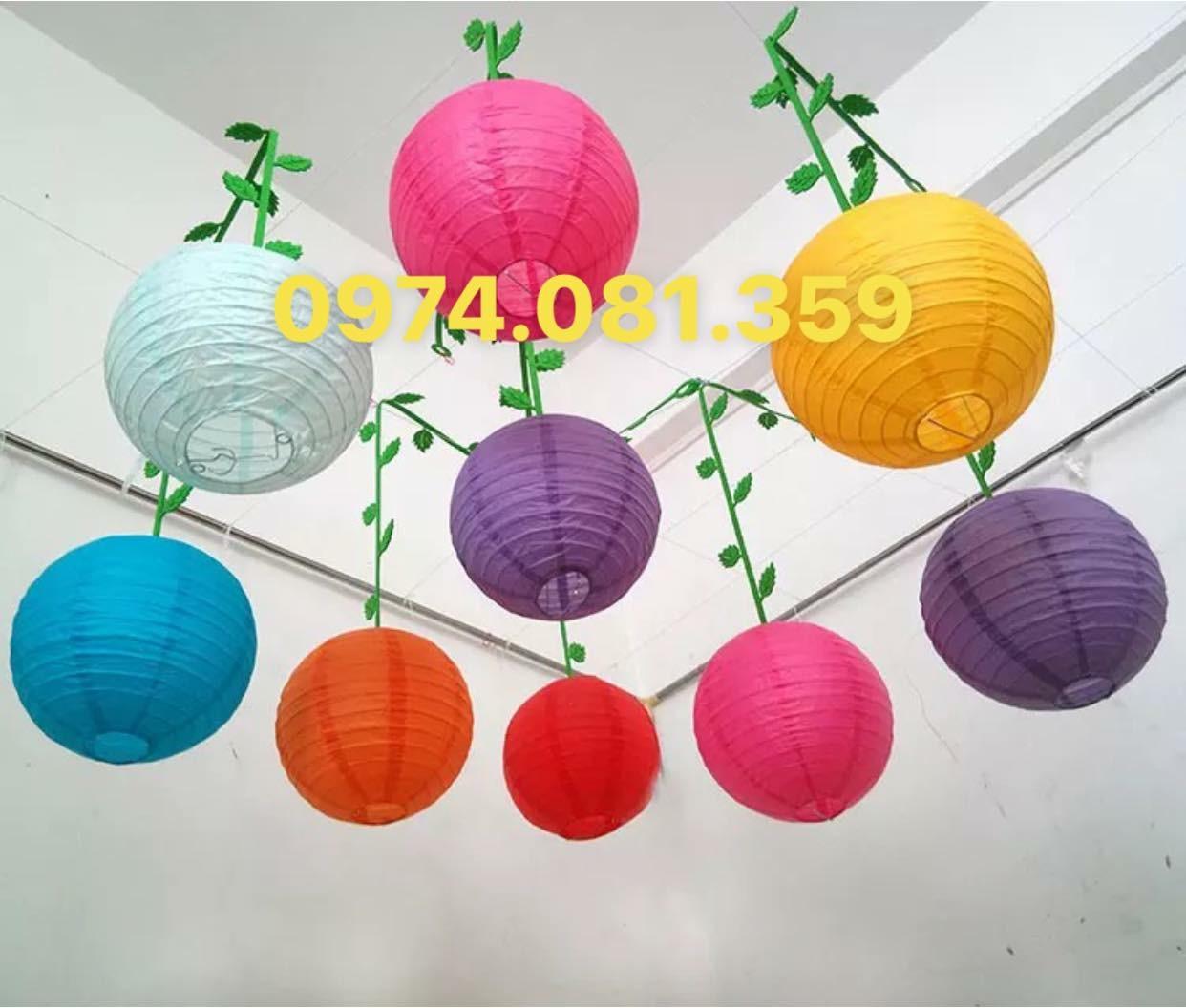 Đèn lồng vải chống nước size 30cm ( Combo 10 cái)