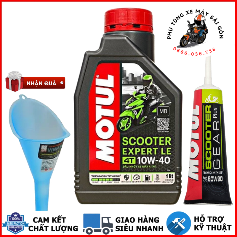 Nhớt xe tay ga Motul Scooter Expert LE 4T 10W40 1 Lít [Mua 5 tặng 1 phểu]