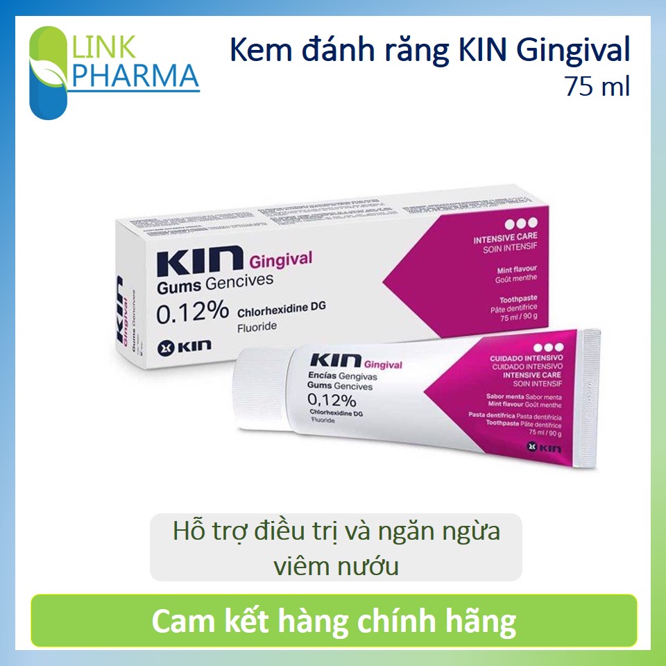 Kem đánh răng KIN Gingival 75ml - Viêm nướu, nha chu