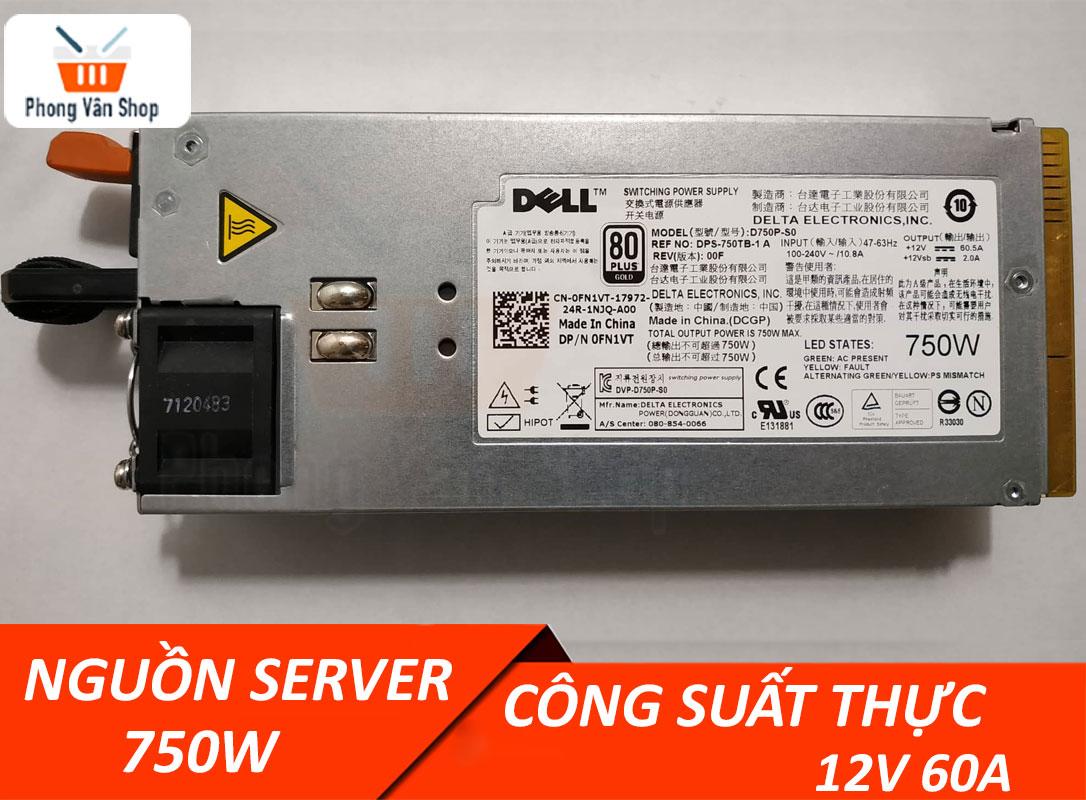 Nguồn server dell 12v 750w 60a 80 plus gold