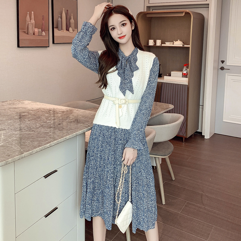 Set váy len nữ 2 mảnh thời trang thu đông phong cách Hàn Quốc chất len mềm  mịn LEK412 Kaki