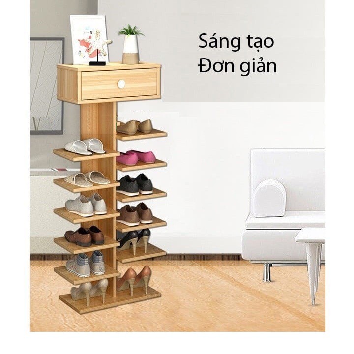 Kệ giày cây - Kệ giày 7 tầng bằng gỗ - Kệ giày ZicZac