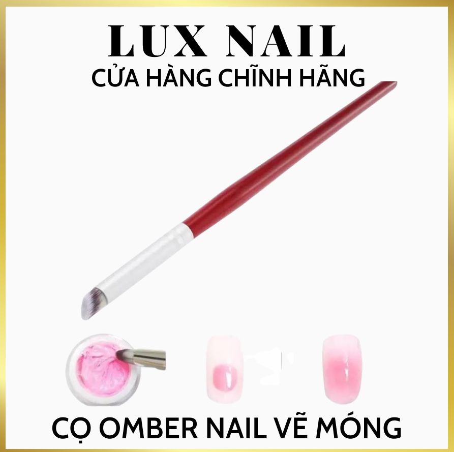 Cọ ombre nail vẽ móng , cọ làm ombre đầu tròn thân gỗ