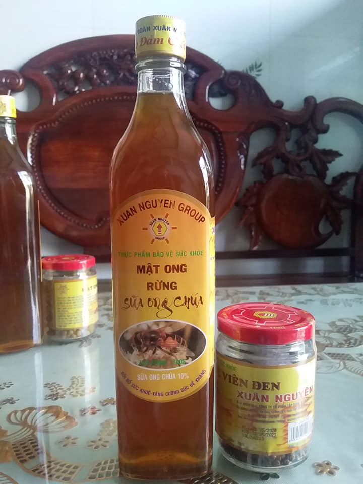 ComBo Mật ong rừng Sữa Chúa 500ml và mật ong viên Nghệ Đen 100gr + Túi Đựng Mật Ong