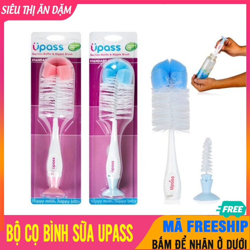 Cọ Bình Sữa Cho Bé UPASS Chuẩn Thái Lan, An Toàn Không Chứa BPA- Cọ Rửa Bình Sữa, Cây Rửa Bình Sữa, Cọ Rửa Bình Sữa Silicon, Chồi Cọ Bình Sữa- Co Binh Upass - 8935302401748