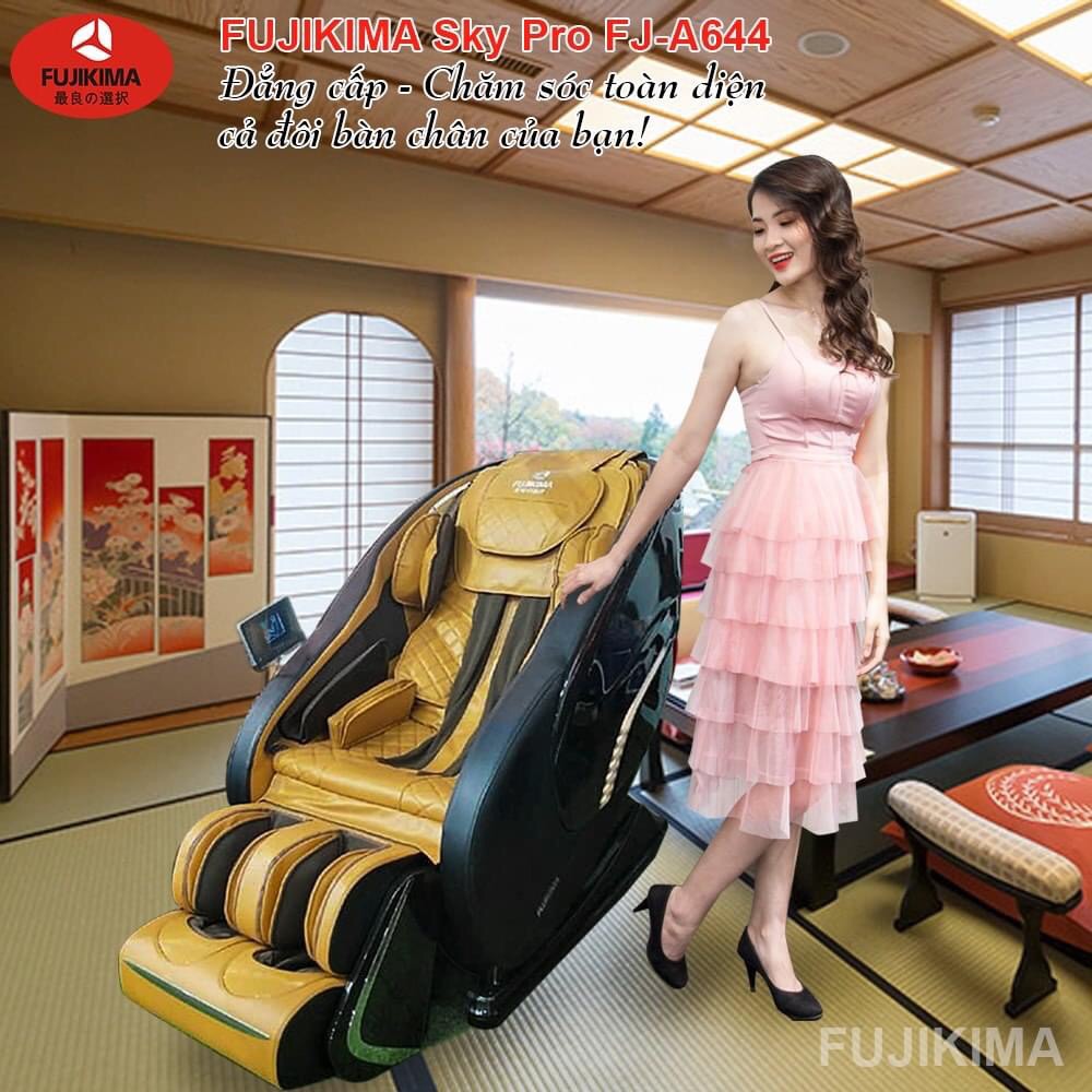 Ghế massage liên động tự động massage toàn thân thời thượng quý phái trị liệu Nhật Bản FUJIKIMA FJ-A644
