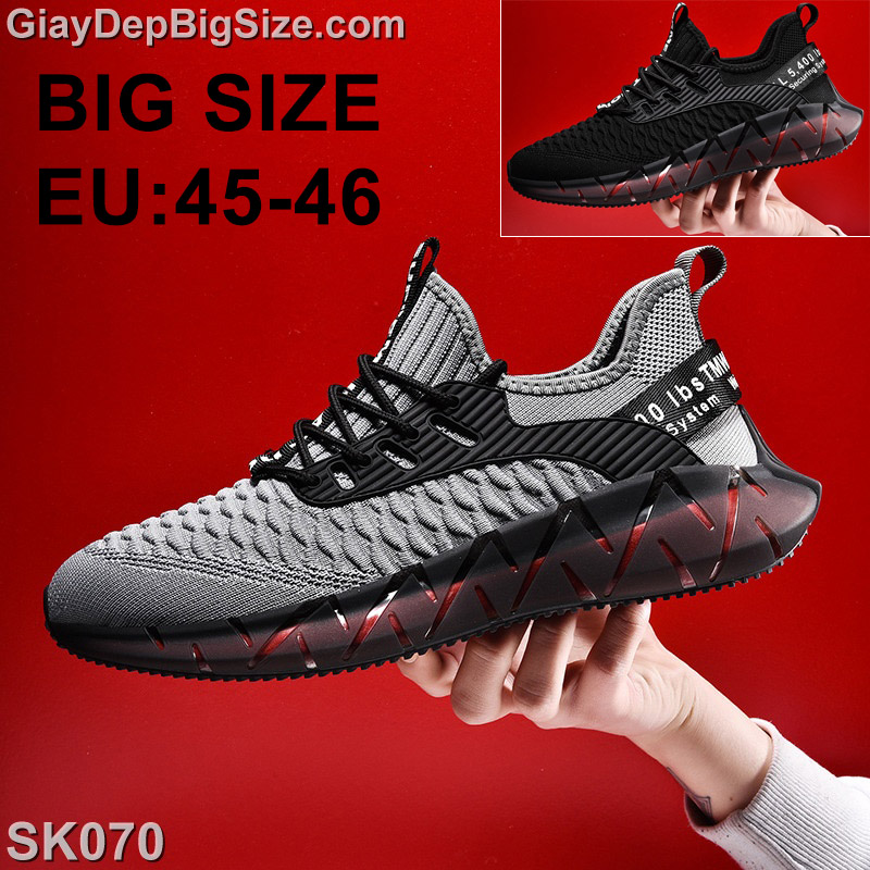 Giày Sneaker, giày thể thao big size cỡ lớn 45 46 47 48 cho nam chân to