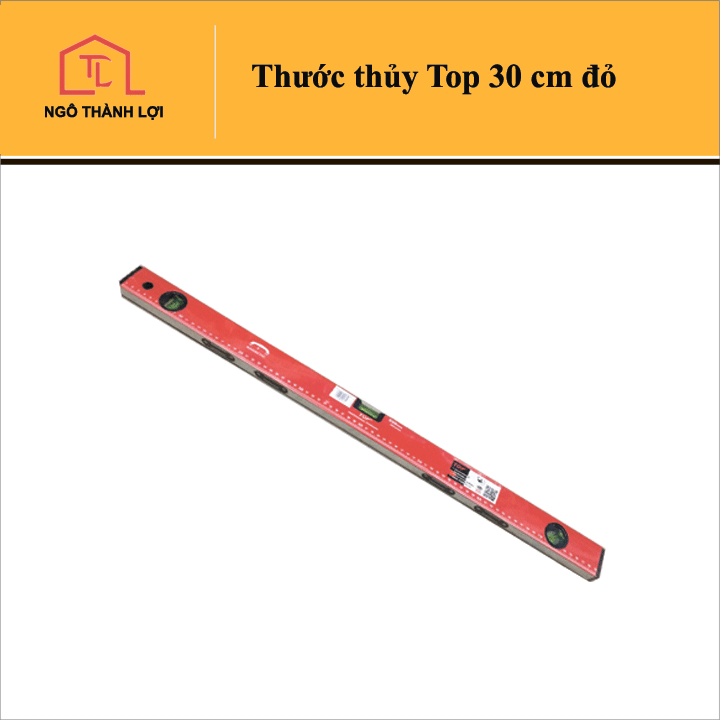 Thước thuỷ top cân bằng hít bằng nam châm màu đỏ 30cm / 40cm / 50cm / 60cm / 80cm / 1m