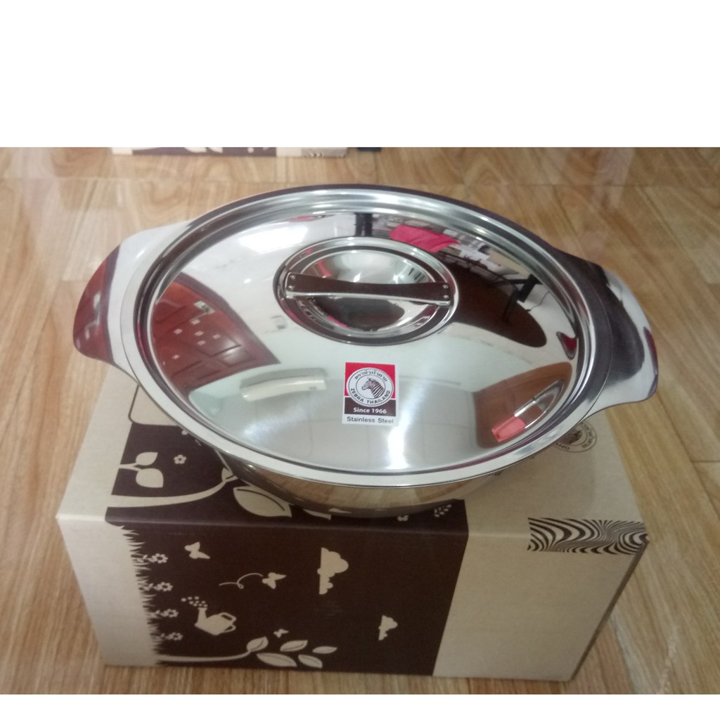 [HCM]THỐ INOX DẸP 18 CM CÓ NẮP - 123018