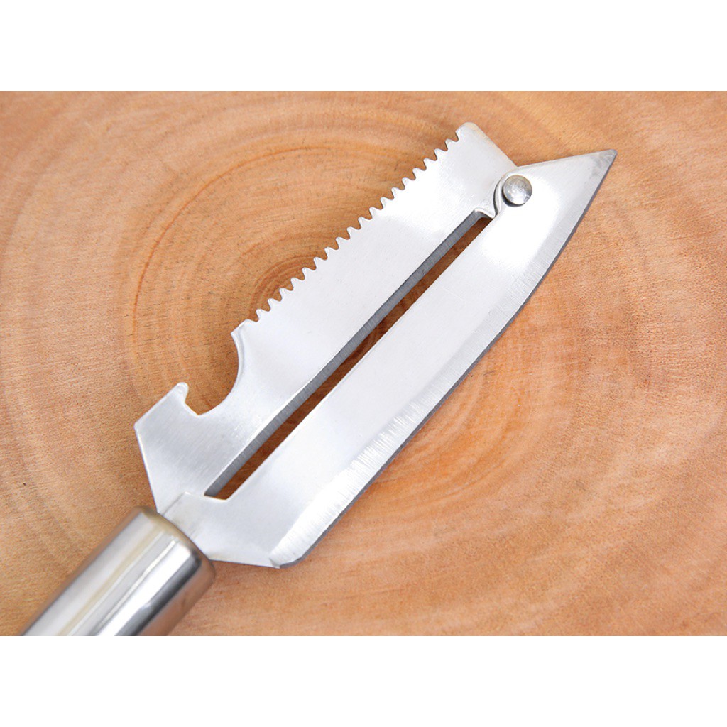 Dao bào gọt hoa, củ quả 2 lưỡi đa năng inox - N174