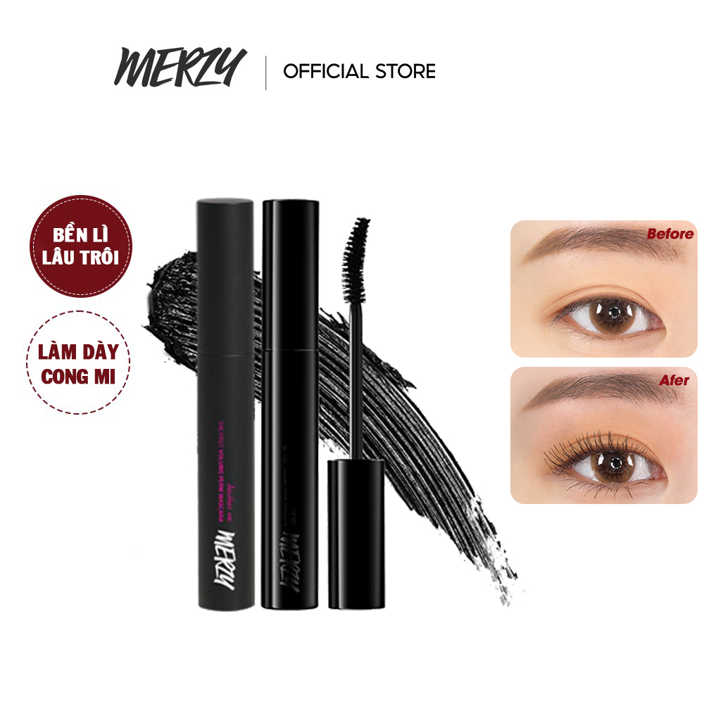 [Ver Noir] Mascara dày mi, chống trôi, không lem Merzy The First Volume Perm 8ml