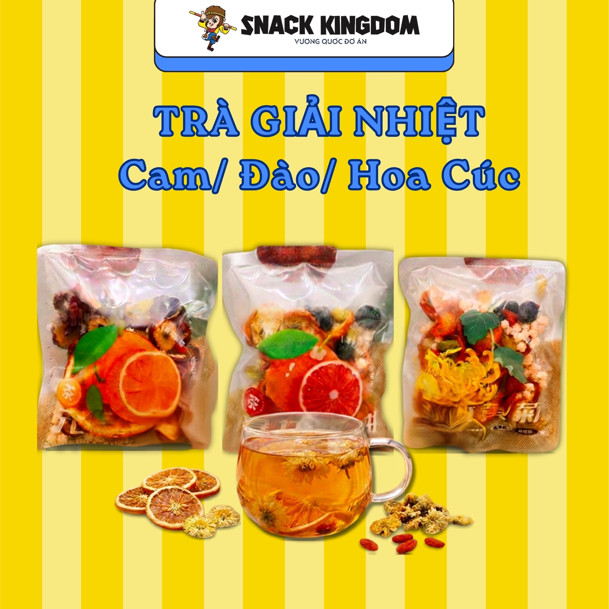 Trà Cam Hoa Cúc Và Bưởi Đào Giải Nhiệt 35g Vương quốc đồ ăn vặt nhập khẩu giá rẻ  Snack Kingdom