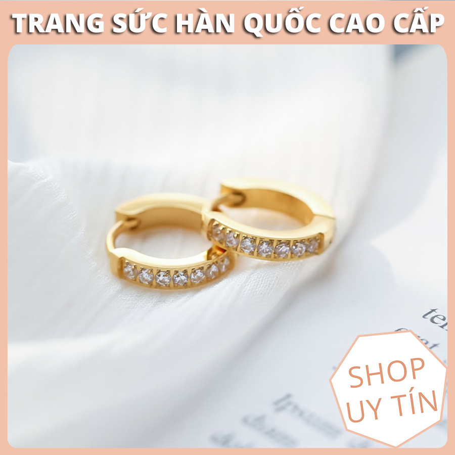 Bông tai nữ, hoa tai titan nhẹ nhàng thanh lịch