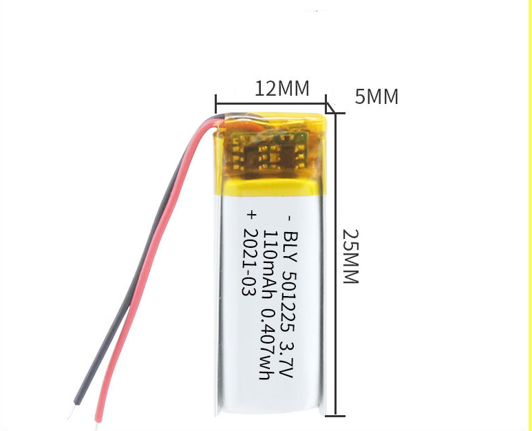 Pin Sạc 3.7V 110mah 501225 Lithium Polymer Cho tai nghe,loa Mp3 MP4 MP5 GPS PSP Bluetooth hàng mới