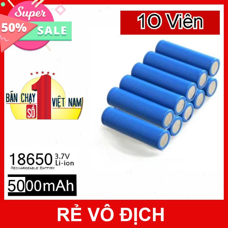 [Combo 10 viên]Pin 18650 ,pin sạc litium 4200mAh Siêu bền dùng cho quạt MINI đèn pin tông đơ cắt tóc