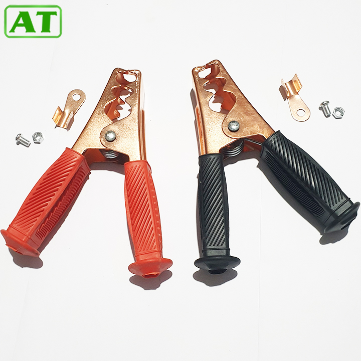 Kẹp ắc quy, kẹp cá sấu loại to 2 cái dài 15cm