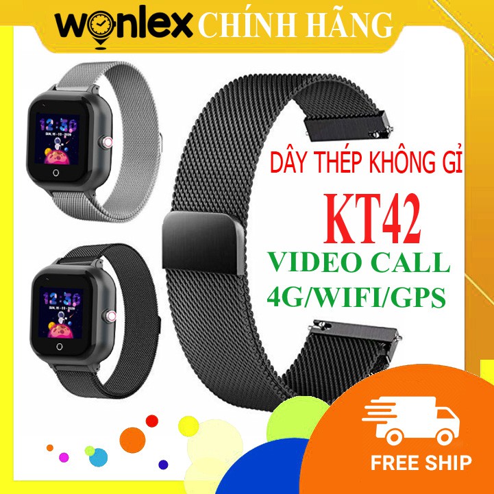 Đồng hồ định vị WONLEX KT42 [ ] gọi video ᴄall 4G WIFI định vị WIFI/GPS chịu nước ip67