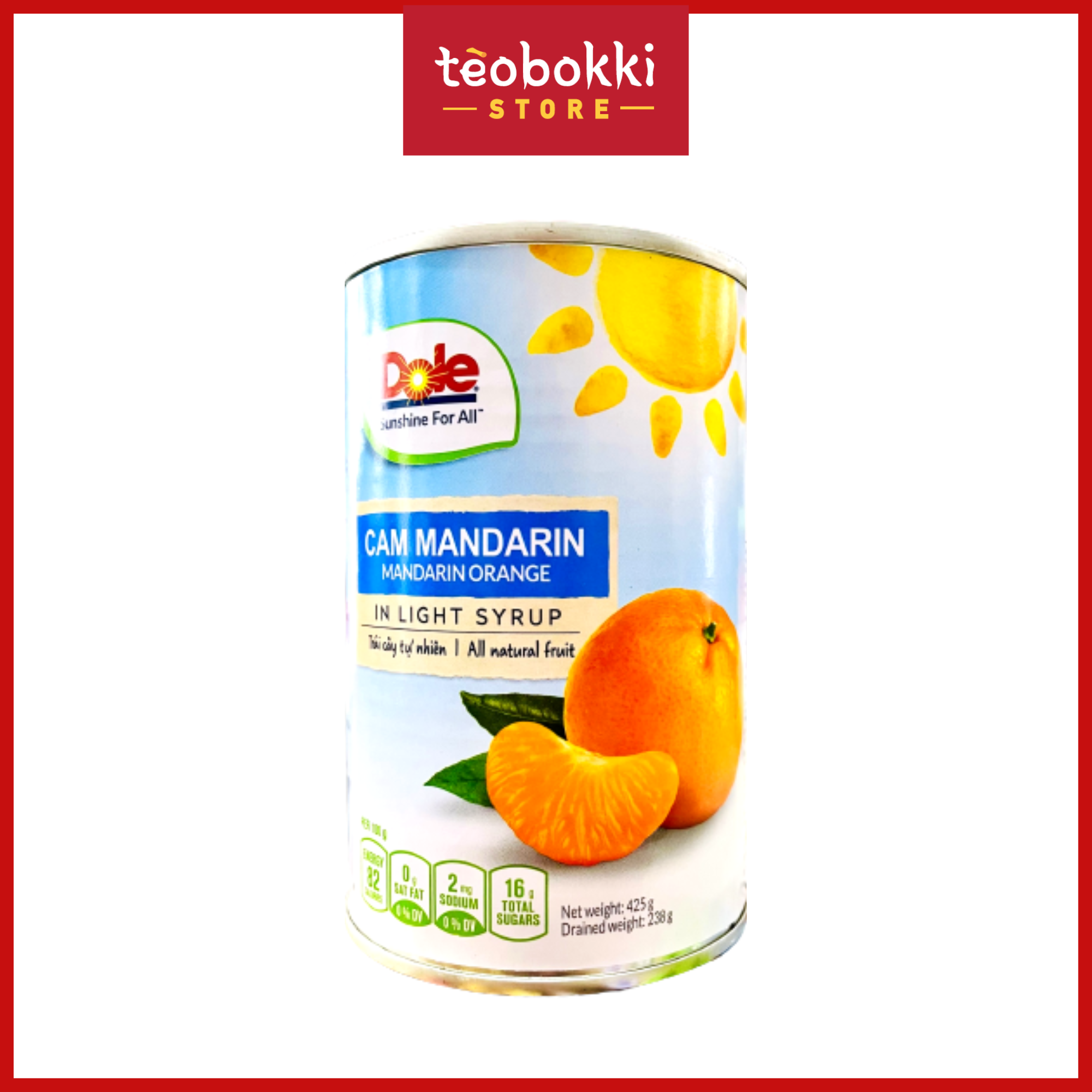 Cam mandarin Dole 425g
