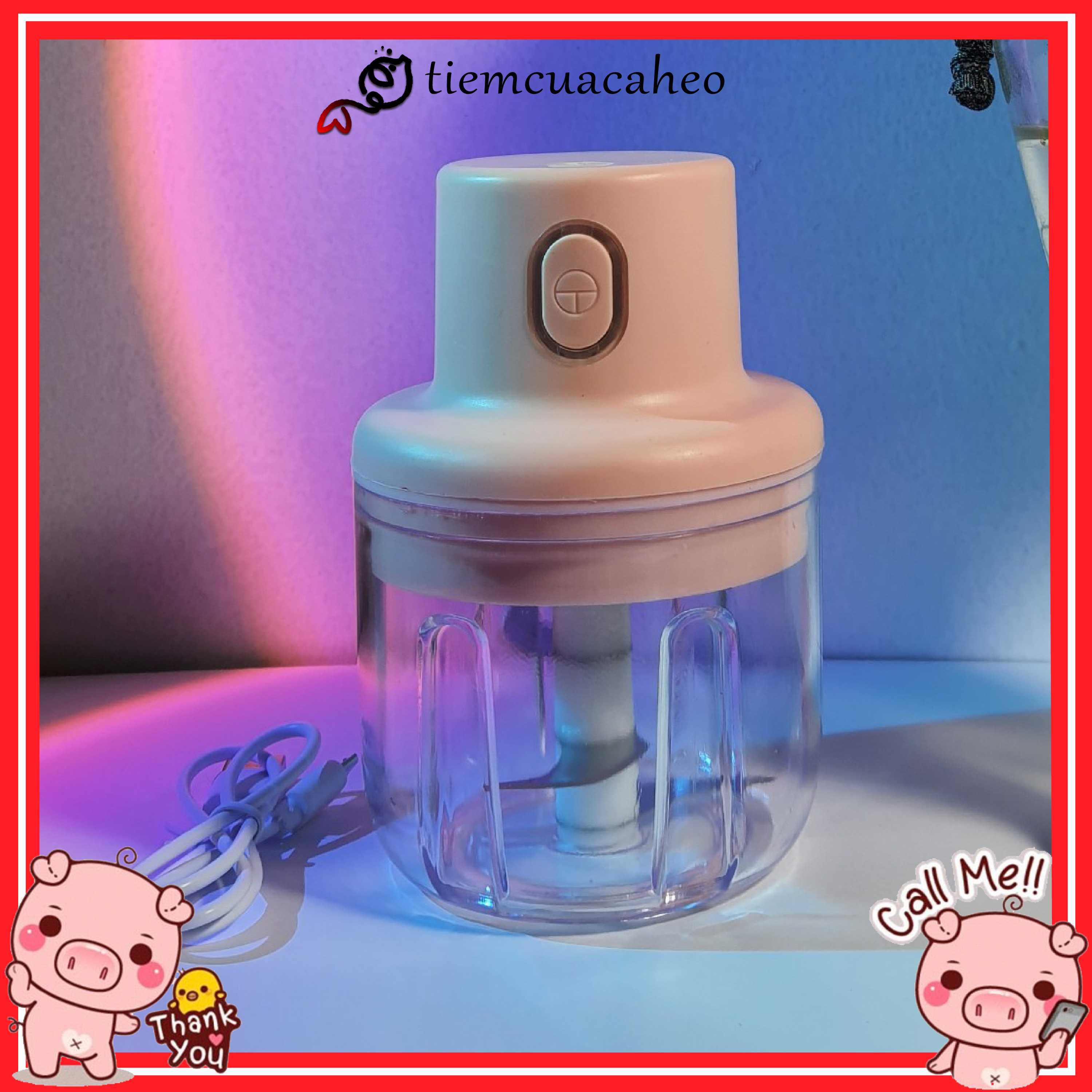 (Hỏa Tốc 2H HCM)Máy xay mini cầm taymáy xay sạc điện tiemcuacaheo Tiệm Của Cá Heo tiem cua ca heo