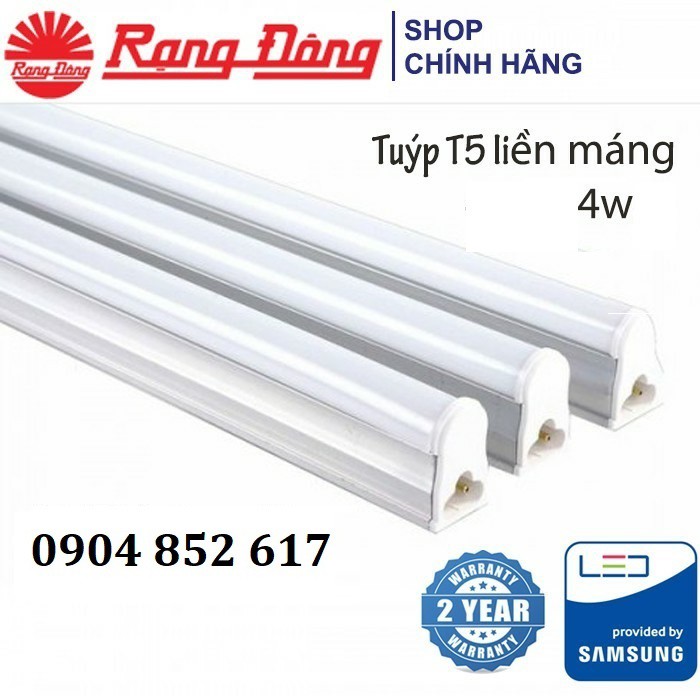 Đèn led hắt trần t5 rạng đông 4w 30cm, 2 năm chính hãng bảo hành