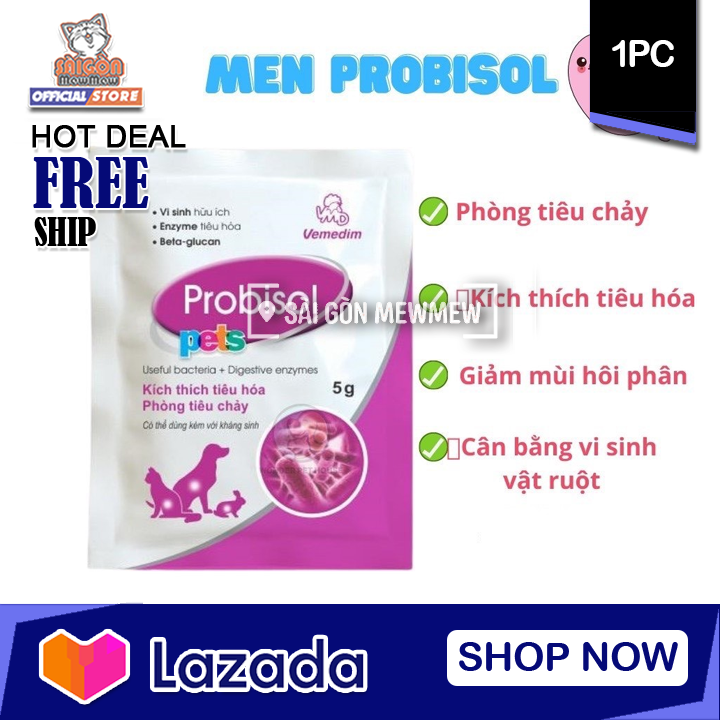 Men tiêu hóa cho thú cưng probisol 5gr