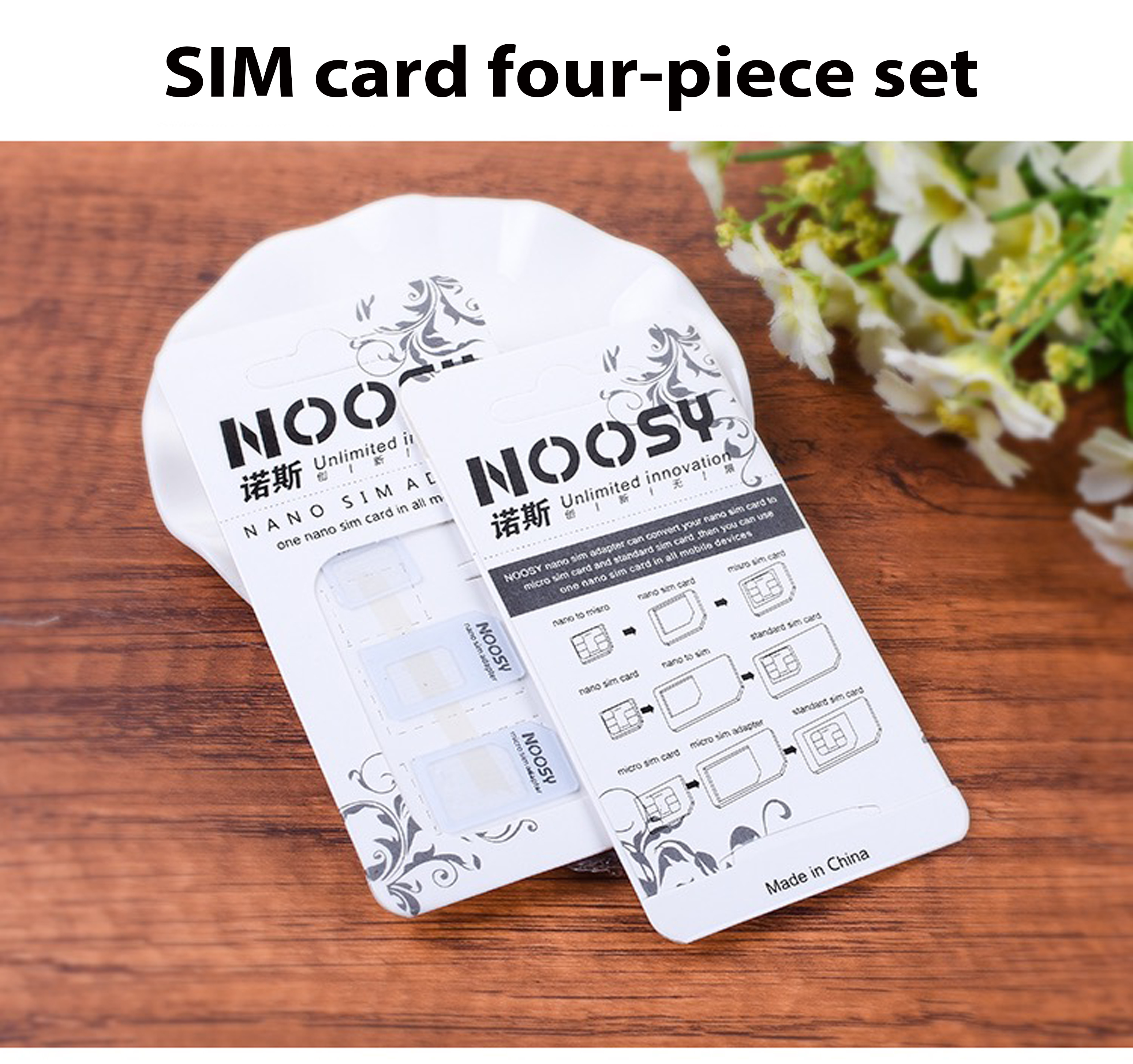 Tianjie bộ chuyển đổi nano sim 4 trong 1 có chốt thẻ