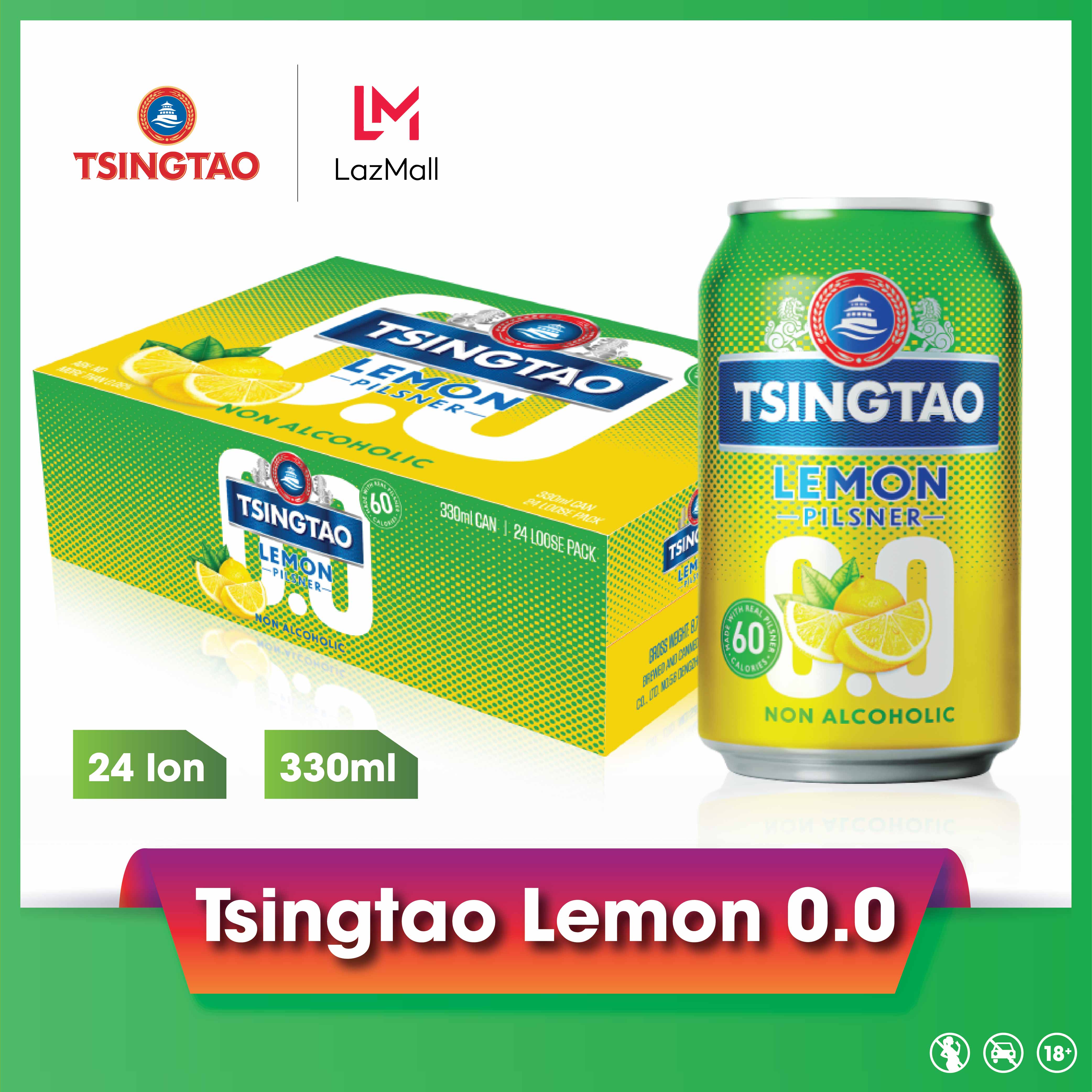 Thùng 24 Lon Tsingtao Bia Trái Cây 0 Độ Hương Vị Chanh - Bia Thanh Đảo Nhập Khẩu Chính Hãng 100%