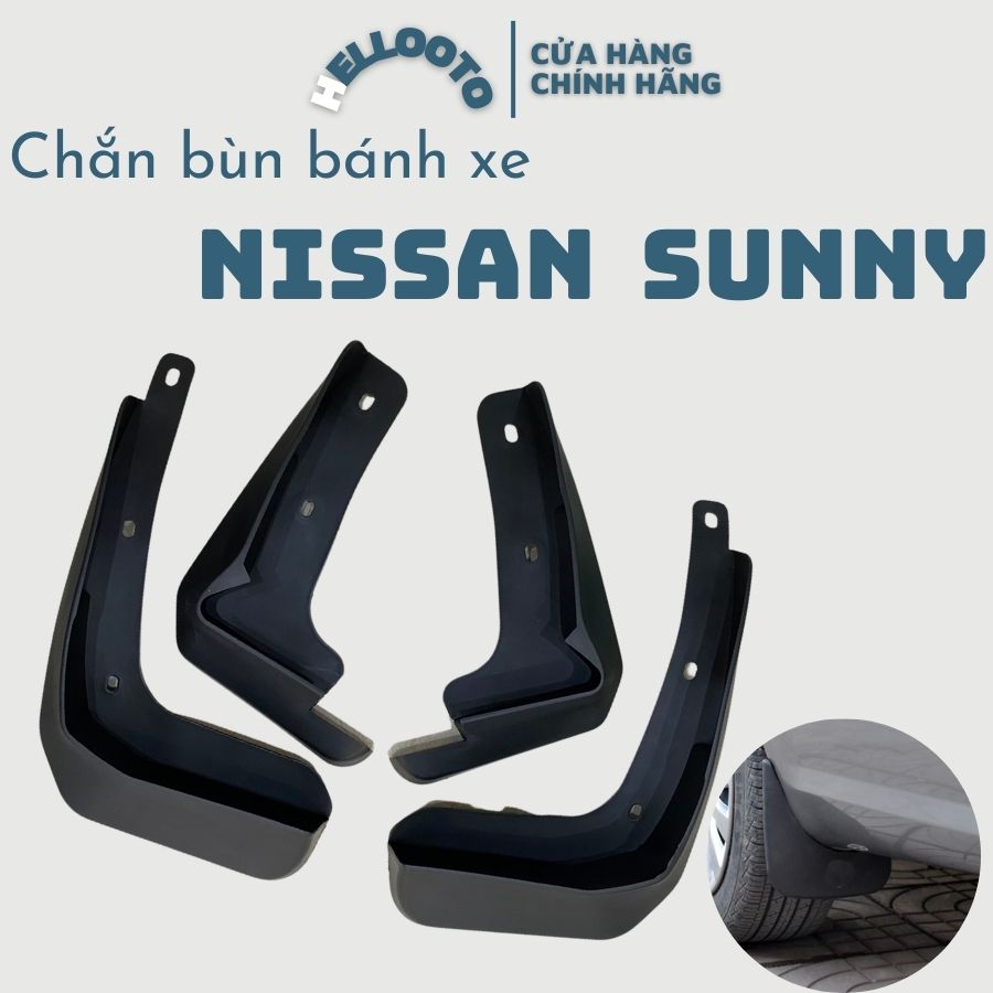 Chắn Bùn Xe Nissan Sunny, Bộ 4 Chi Tiết Chất Liệu Nhựa Dẻo, Kèm Ốc Vít, Lắp Đặt Dễ Dàng Tại Nhà