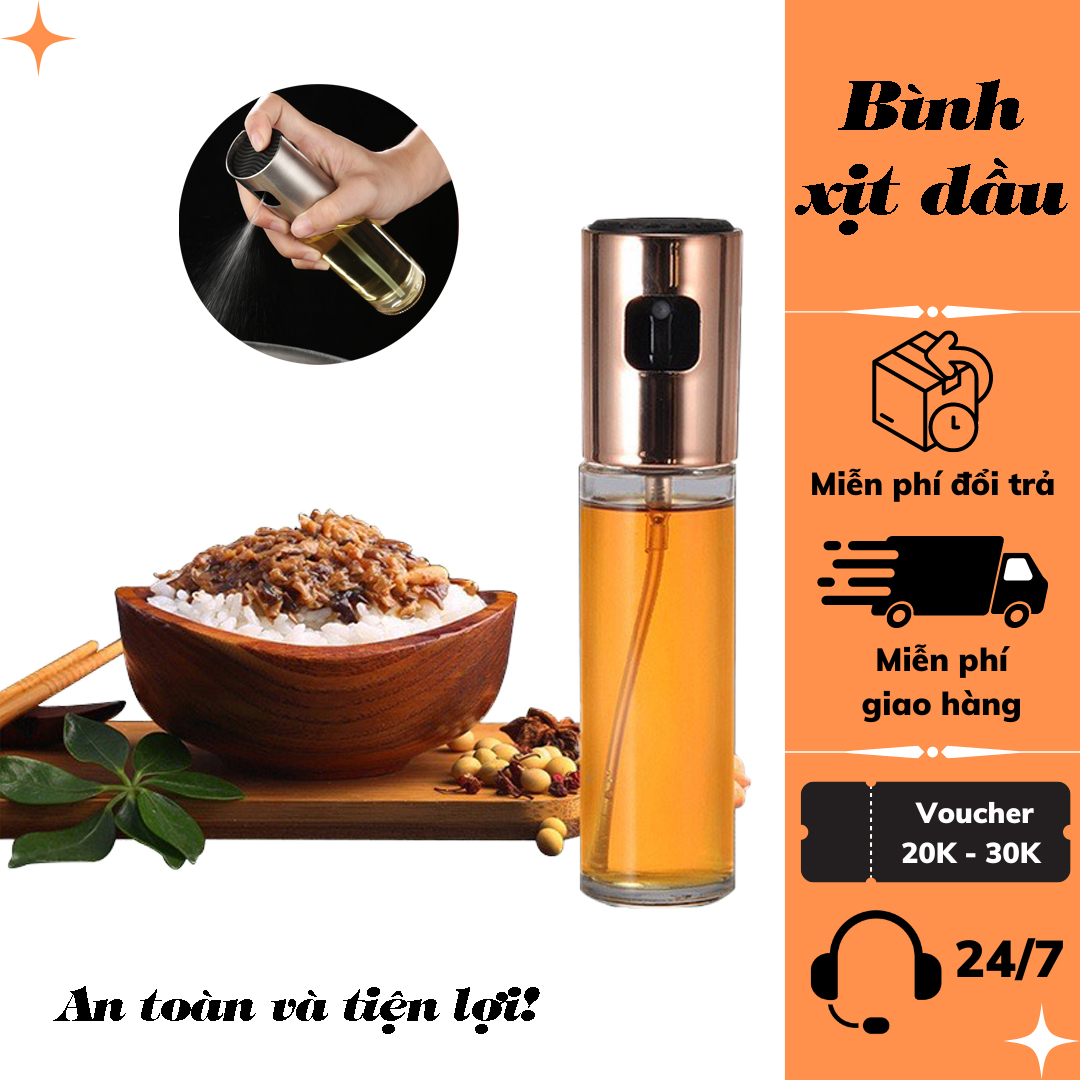 Bình xịt dầu ăn dạng phun sương dung tích chứa 100ml
