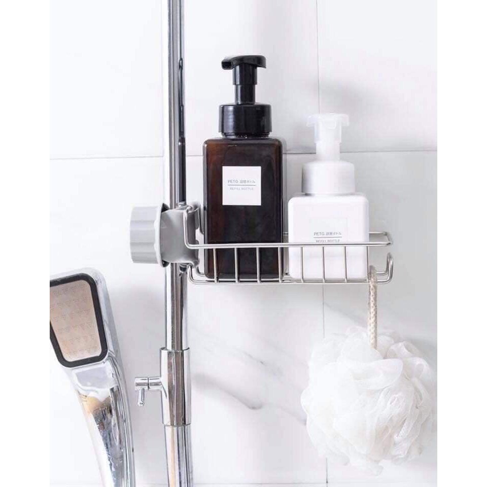 Giá inox 304 kẹp vòi nước dùng đựng đồ rửa chén bát tiện dụng, khay đựng xà bông, đồ vệ sinh gắn vòi nước đa năn