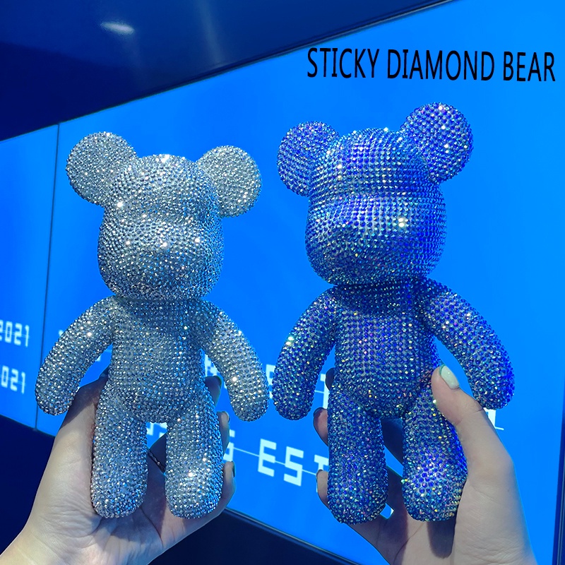 Bearbrick series - Gấu đính đá thời thượng handmade cho bé và mọi lứa tuổi，Gấu đính đá handmade - nhiều màu  đính đá size cao cấp cho mọi . Gấu đính đá decor cao cấp, màu sắc lấp lánh, làm cho căn phòng thêm màu sắc