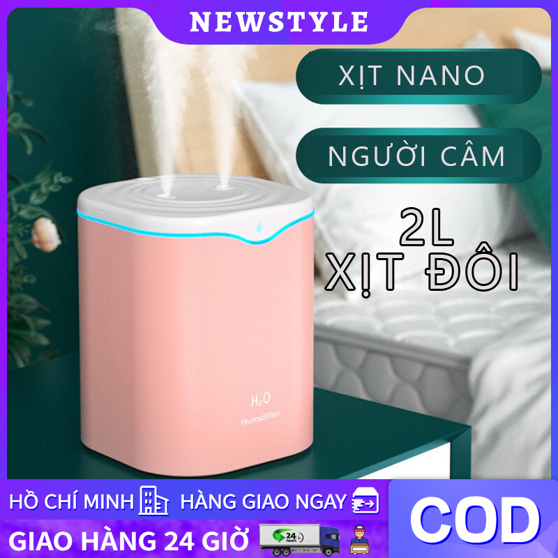 Máy tạo độ ẩm không khí 2000ml máy khuếch tán tinh dầu hương thơm siêu âm máy tạo sương mát-aroma diffuser-mini aroma diffuser