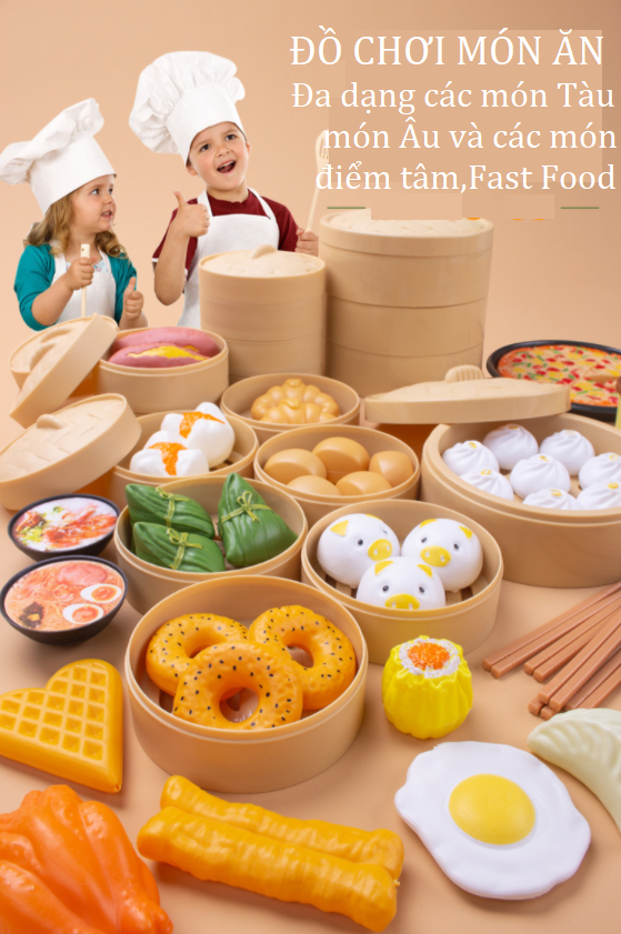 [HCM]Đồ chơi món ăn DimSum và các món Âu đa dạng cho bé