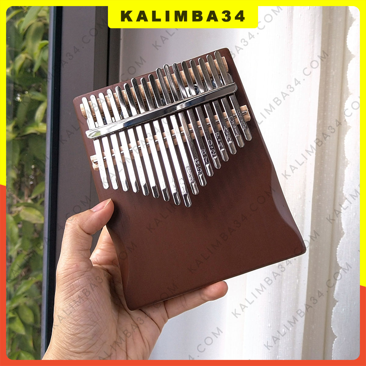 Basic 17-key pine kalimba, 21-key solid wood Kalimba, Thumb piano, attractive toys for children - 4