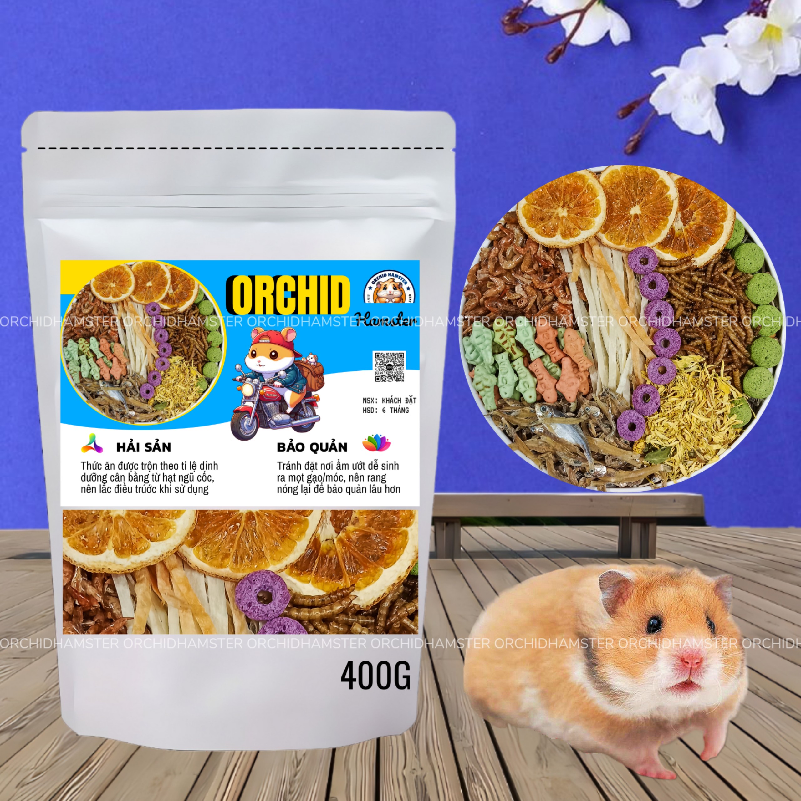 Thức ăn hamster vị hải sản bổ sung đạm & protein & canxi