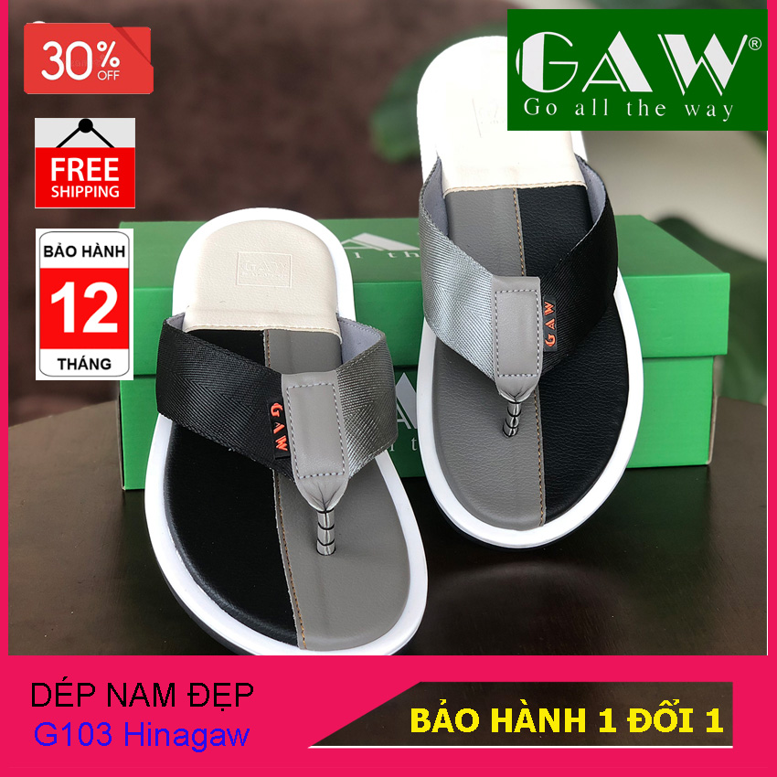 DÉP XỎ NGÓN NAM GAW G103 - Êm chân, chống trơn trượt. Dép kẹp nam - Thời trang, chính hãng, đi là thích ngay