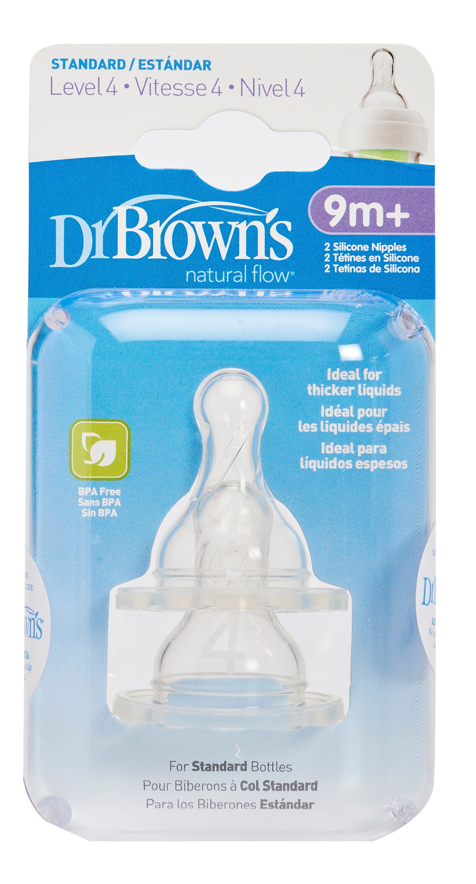 Set 2 Núm ti Dr Brown's cổ thường level 4 - Made in USA/Germany